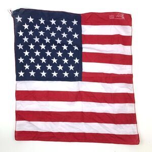 Vintage 13980 Paris American Flag Colorfast Scarf Bandana 19x21 Made in USA